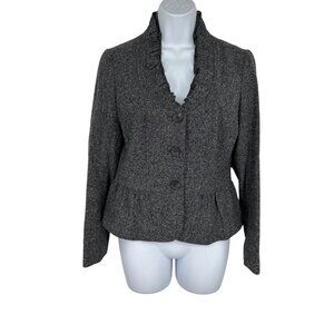 Ann Taylor Loft Women's Petites Tweed Peplum Blazer Jacket 6P